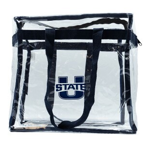 utah state clear tote zip bag